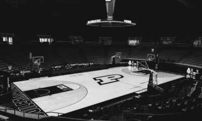 Empty basketball court